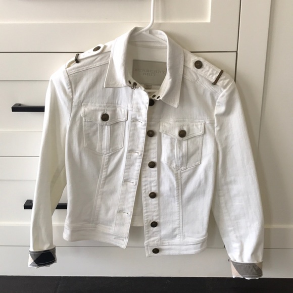 burberry white denim jacket